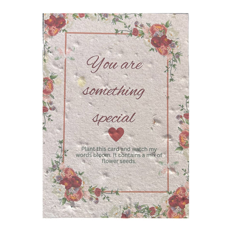Blomsterkort med frø “You are Something Special''