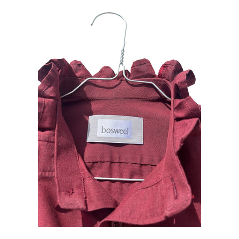 Upcyclet herreskjorte bordeaux